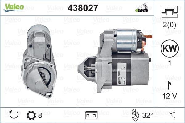 Starter VALEO ORIGINS NEW OE TECHNOLOGY 438027