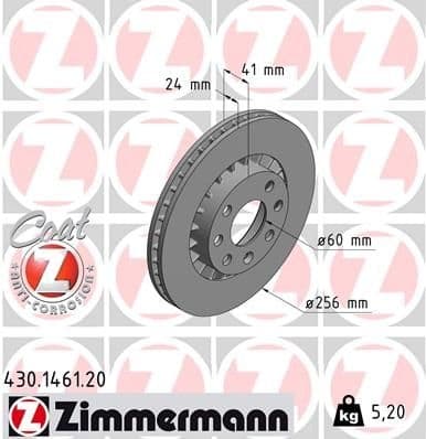 Brake Disc COAT Z 430.1461.20