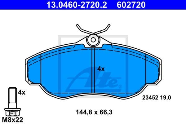 Brake Pad Set, disc brake 13.0460-2720.2