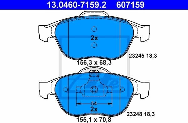 Brake Pad Set, disc brake 13.0460-7159.2