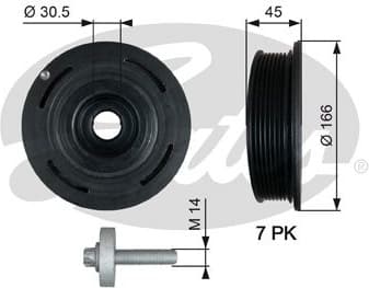 Belt Pulley, crankshaft DriveAlign™ TVD1054A