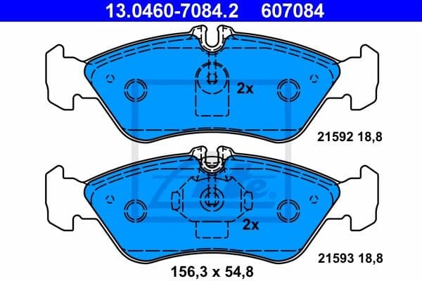 Brake Pad Set, disc brake 13.0460-7084.2