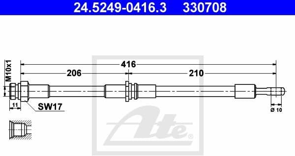 Brake Hose 24.5249-0416.3