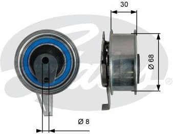Tensioner Pulley, timing belt PowerGrip™ T43245