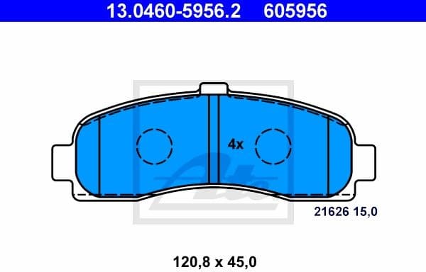Brake Pad Set, disc brake 13.0460-5956.2