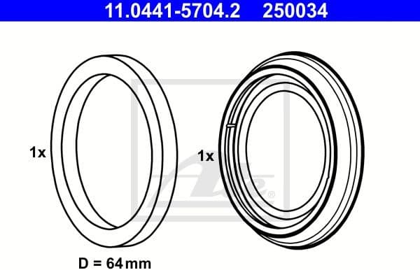 Seal Kit, brake caliper 11.0441-5704.2