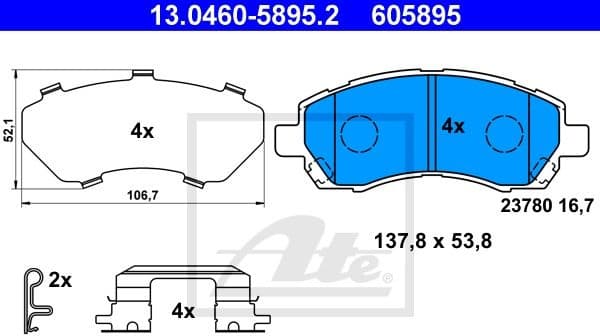 Brake Pad Set, disc brake 13.0460-5895.2