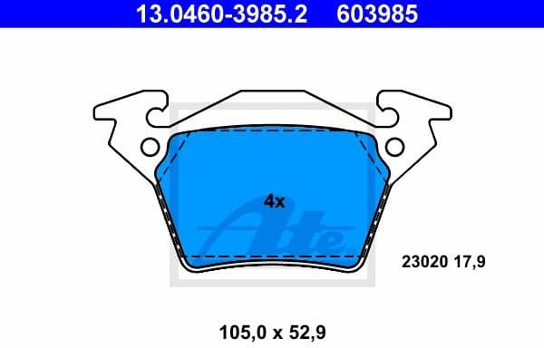 Brake Pad Set, disc brake 13.0460-3985.2