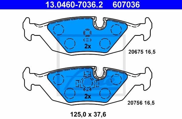 Brake Pad Set, disc brake 13.0460-7036.2
