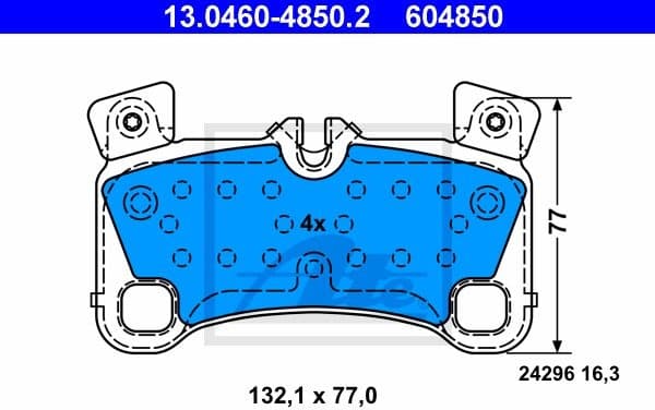 Brake Pad Set, disc brake 13.0460-4850.2