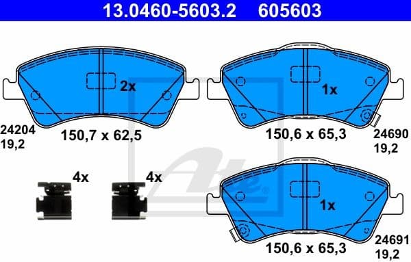 Brake Pad Set, disc brake 13.0460-5603.2