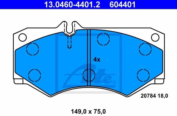 Brake Pad Set, disc brake 13.0460-4401.2