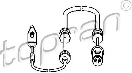 Warning Contact, brake pad wear 203 972