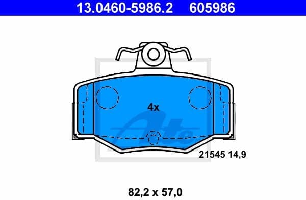 Brake Pad Set, disc brake 13.0460-5986.2
