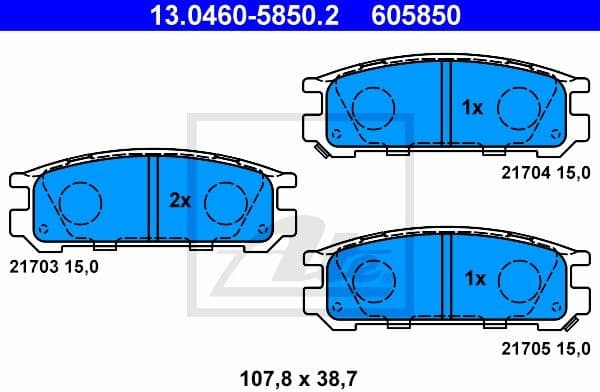 Brake Pad Set, disc brake 13.0460-5850.2