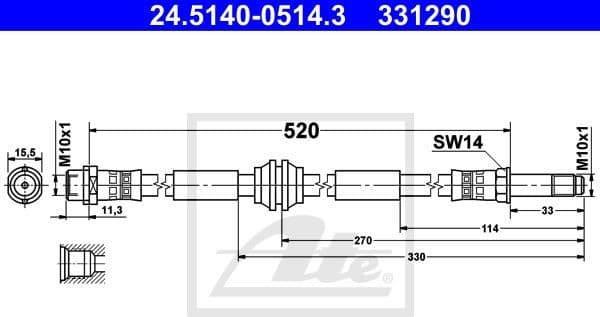 Brake Hose 24.5140-0514.3