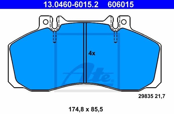 Brake Pad Set, disc brake 13.0460-6015.2