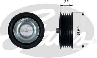 Deflection/Guide Pulley, V-ribbed belt DriveAlign™ T36473