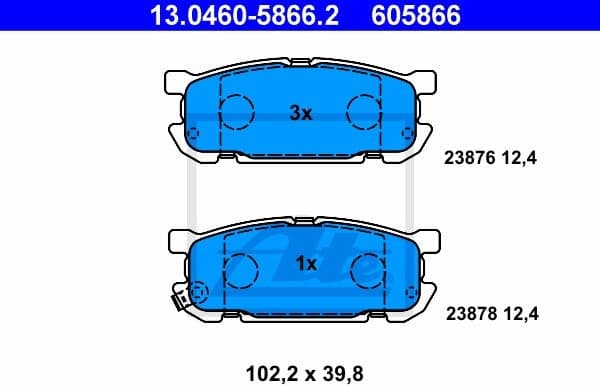 Brake Pad Set, disc brake 13.0460-5866.2