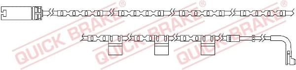 Warning Contact, brake pad wear WS 0272 A
