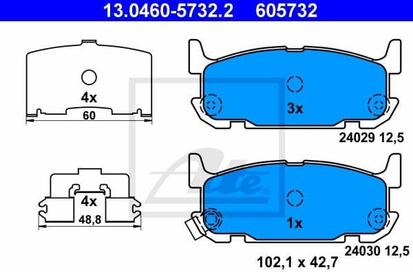 Brake Pad Set, disc brake 13.0460-5732.2