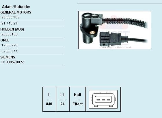 Sensor crankshaft position 9.0314