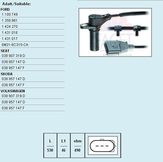 Sensor, crankshaft pulse Made in Italy - OE Equivalent 9.0504