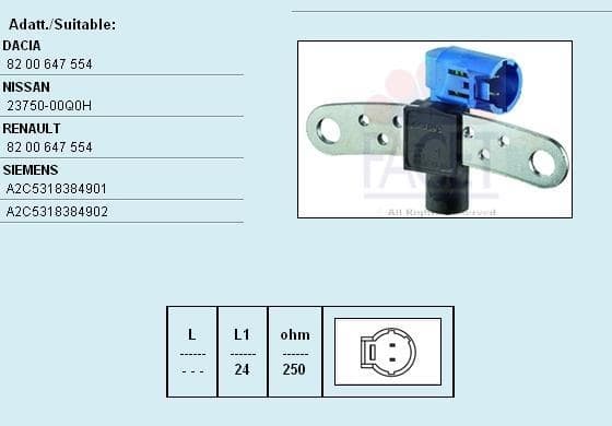 Sensor, crankshaft pulse Made in Italy - OE Equivalent 9.0543