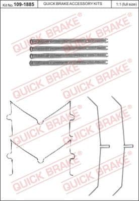 Brake pads accessory kit 109-1885