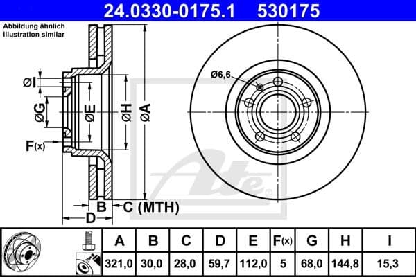 Brake Disc PowerDisc 24.0330-0175.1