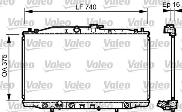 Radiator, engine cooling 735050
