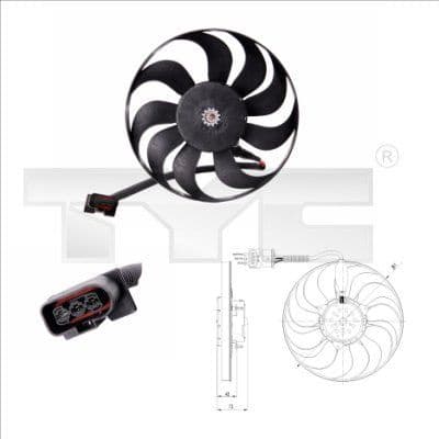 Fan, air conditioning condenser 837-0005