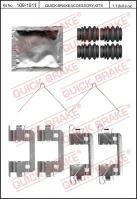 Accessory Kit, disc brake pad 109-1811