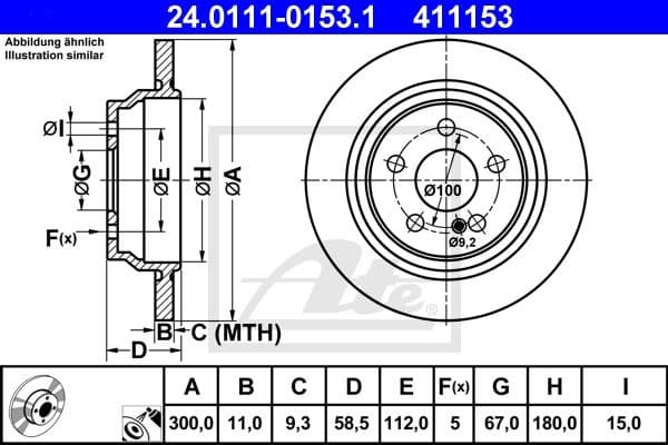 Brake Disc 24.0111-0153.1