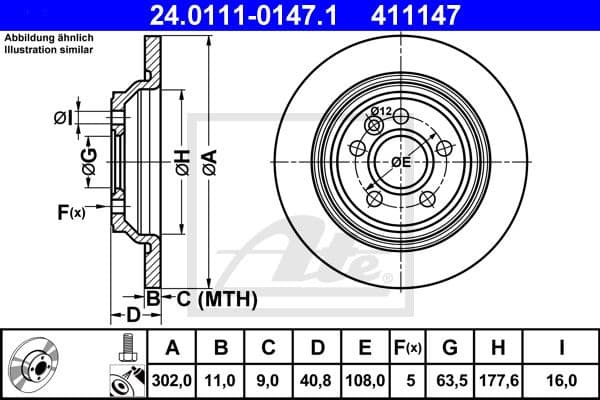 Brake Disc 24.0111-0147.1