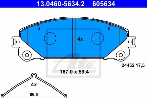 Brake Pad Set, disc brake 13.0460-5634.2