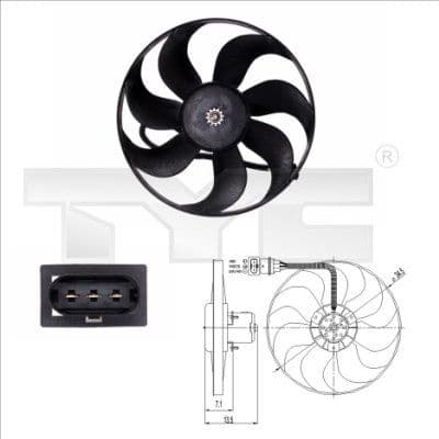 Fan, air conditioning condenser 837-0003