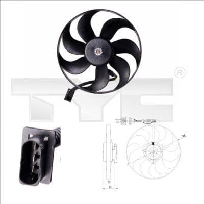Fan, air conditioning condenser 837-0002