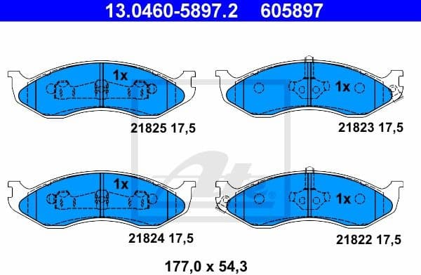 Brake Pad Set, disc brake 13.0460-5897.2
