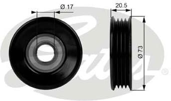 Tensioner Pulley, V-ribbed belt DriveAlign™ T38030