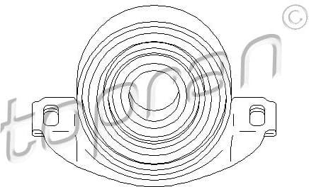 Suspension, propshaft 401 306