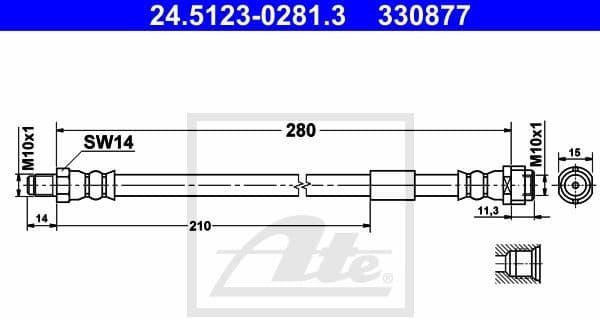 Brake Hose 24.5123-0281.3