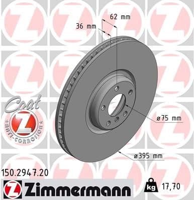 Brake Disc COAT Z 150.2947.20