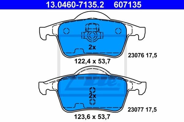 Brake Pad Set, disc brake 13.0460-7135.2