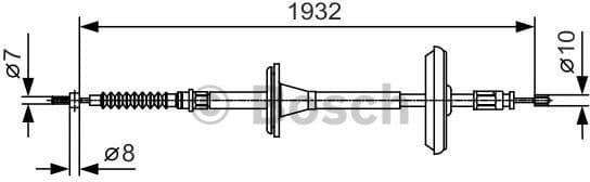 Cable Pull, parking brake 1 987 482 021