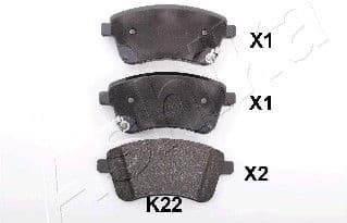 Brake Pad Set, disc brake 50-0K-K22