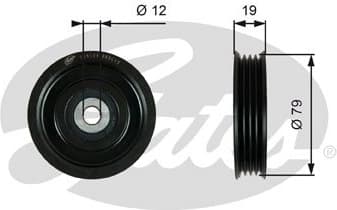 Tensioner Pulley, V-ribbed belt DriveAlign™ T39184