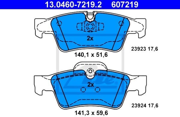 Brake Pad Set, disc brake 13.0460-7219.2
