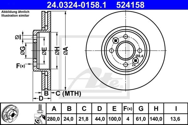 Brake Disc PowerDisc 24.0324-0158.1