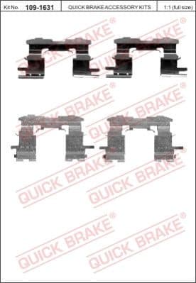 Brake pads accessory kit 109-1631